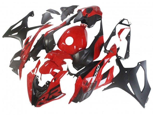 Preisgünstige BMW S1000RR Motorrad Verkleidung 2023-2024 - Rot Matt Schwarz