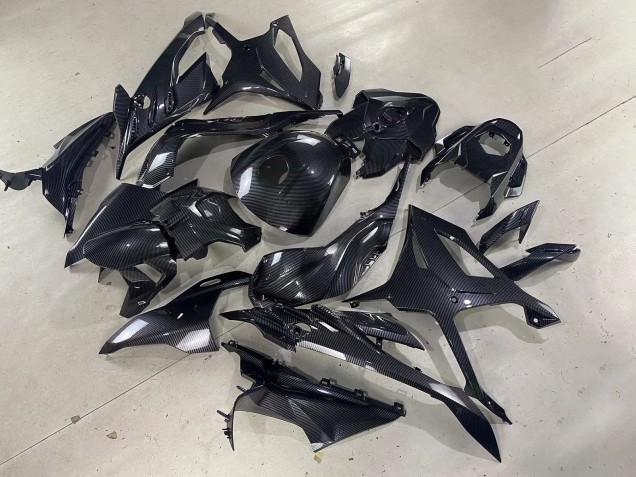 Preisgünstige BMW S1000RR Motorrad Verkleidung 2023-2024 - Glanzendes Schwarz Carbonfaser