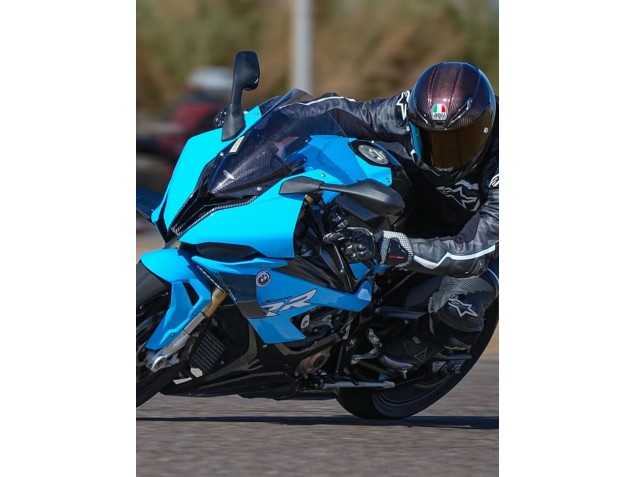 Preisgünstige BMW S1000RR Motorrad Verkleidung 2019-2022 - Blau Schwarz Carbonfaser
