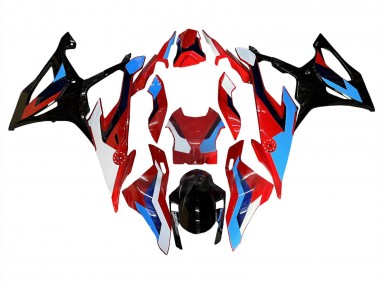 Preisgünstige BMW S1000RR Motorrad Verkleidung 2019-2022 - Schwarz Rot Blau Weiss