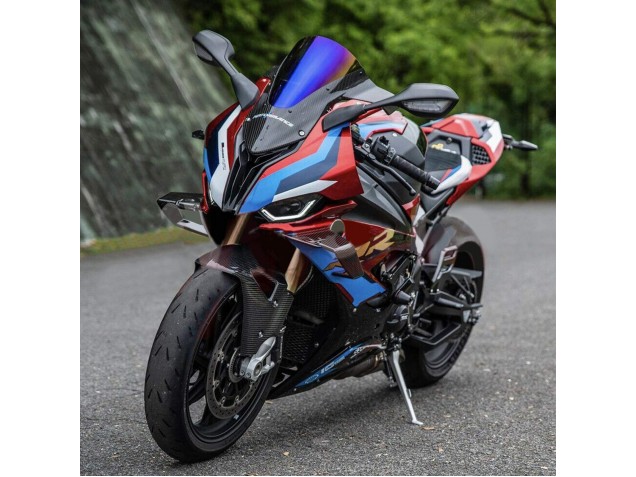 Preisgünstige BMW S1000RR Motorrad Verkleidung 2019-2022 - Schwarz Rot Blau