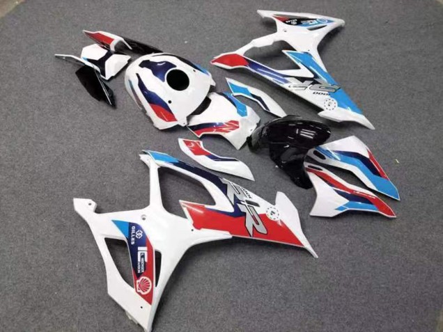 Preisgünstige BMW S1000RR Motorrad Verkleidung 2019-2022 - Weiss Rot Blau