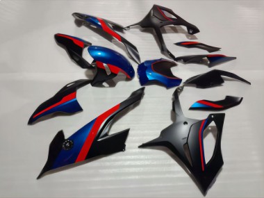 Preisgünstige BMW S1000RR Motorrad Verkleidung 2019-2022 - Schwarz Blau Rot
