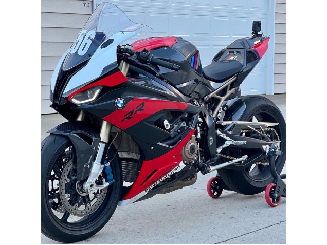 Preisgünstige BMW S1000RR Motorrad Verkleidung 2019-2022 - Schwarz Rot Weiss