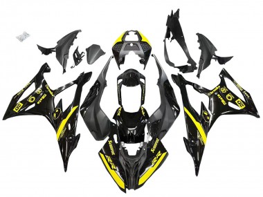Preisgünstige BMW S1000RR Motorrad Verkleidung 2019-2022 - Glanzendes Schwarz Gelb