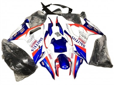 Preisgünstige BMW S1000RR Motorrad Verkleidung 2019-2022 - Blau Rot Weiss Smiths