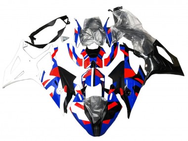 Preisgünstige BMW S1000RR Motorrad Verkleidung 2019-2022 - Blau Rot Weiss
