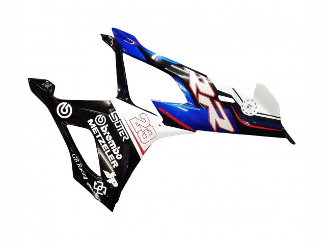 Preisgünstige BMW S1000RR Motorrad Verkleidung 2019-2022 - Blau Rot Weiss 23