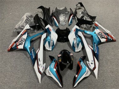 Preisgünstige BMW S1000RR Motorrad Verkleidung 2019-2022 - Blau Rot Weiss Motul 98