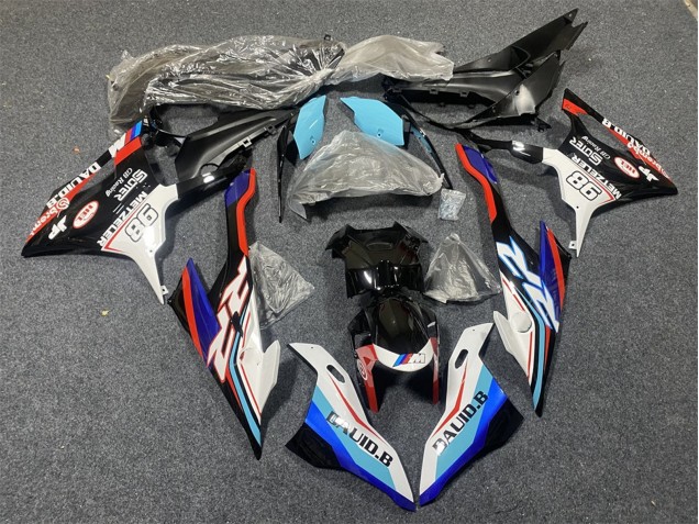 Preisgünstige BMW S1000RR Motorrad Verkleidung 2019-2022 - Blau Weiss Rot 98