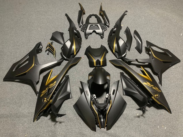 Preisgünstige BMW S1000RR Motorrad Verkleidung 2019-2022 - Schwarzes Gold Carbonfaser