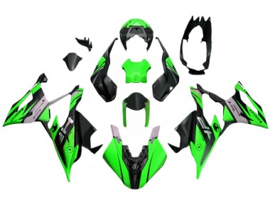 Preisgünstige BMW S1000RR Motorrad Verkleidung 2019-2022 - Grun Schwarz
