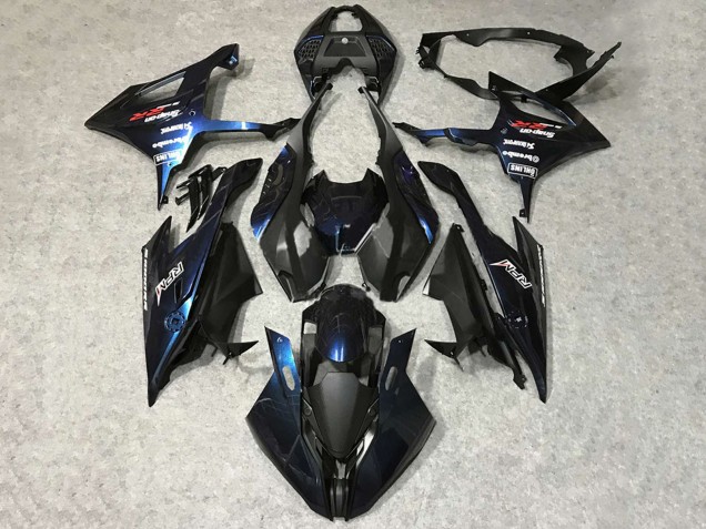 Preisgünstige BMW S1000RR Motorrad Verkleidung 2019-2022 - Schwarz Dunkel blau