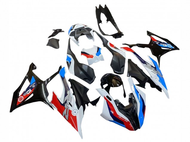 Preisgünstige BMW S1000RR Motorrad Verkleidung 2019-2022 - Schwarz Rot Flamme