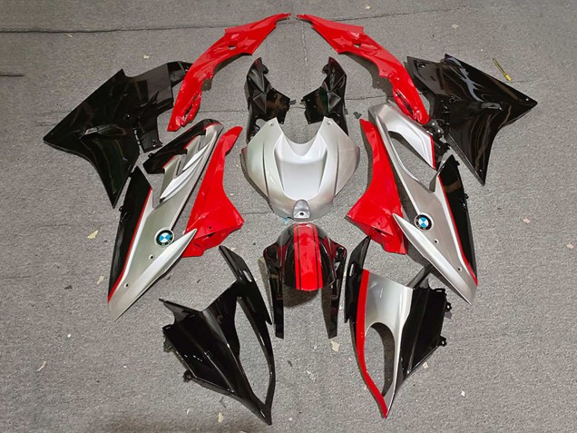 Preisgünstige BMW S1000RR Motorrad Verkleidung 2019-2022 - Schwarz Silber Rot