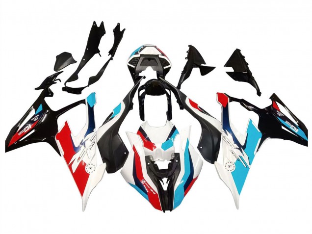 Preisgünstige BMW S1000RR Motorrad Verkleidung 2019-2022 - Schwarz Weiss Blau Rot