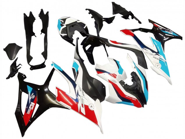 Preisgünstige BMW S1000RR Motorrad Verkleidung 2019-2022 - Schwarz Weiss Blau Rot