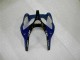 Preisgünstige Kawasaki ZX6R Motorrad Verkleidung 2000-2002 - Blau Glanzendes Schwarz Elf Bridgestone