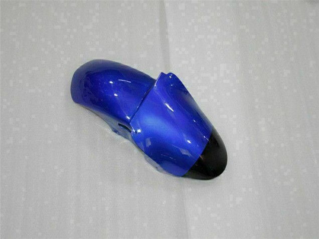 Preisgünstige Kawasaki ZX6R Motorrad Verkleidung 2000-2002 - Blau Glanzendes Schwarz Elf Bridgestone