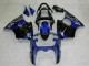 Preisgünstige Kawasaki ZX6R Motorrad Verkleidung 2000-2002 - Blau Glanzendes Schwarz Elf Bridgestone