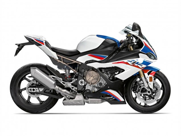 Preisgünstige BMW S1000RR Motorrad Verkleidung 2019-2022 - Blau Weiss Rot