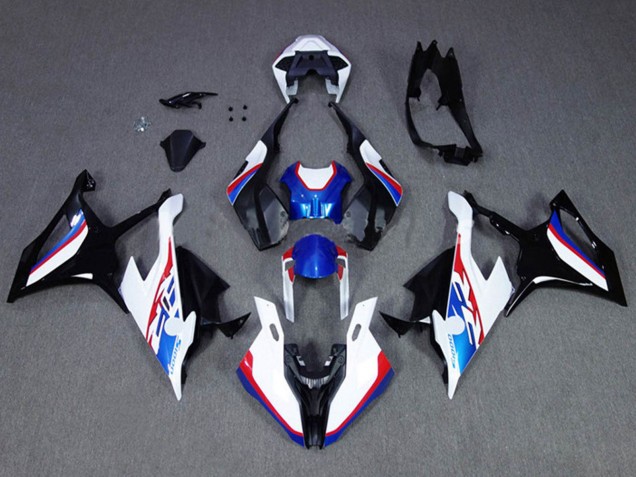 Preisgünstige BMW S1000RR Motorrad Verkleidung 2019-2022 - Blau Weiss Rot
