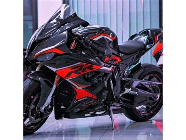 Preisgünstige BMW S1000RR Motorrad Verkleidung 2019-2022 - Schwarz Dunkel rot
