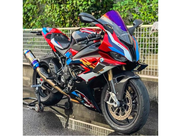 Preisgünstige BMW S1000RR Motorrad Verkleidung 2019-2022 - Weiss Blau Rot Schwarz