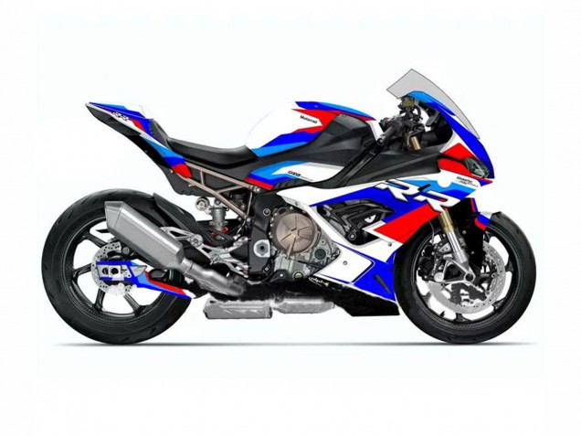 Preisgünstige BMW S1000RR Motorrad Verkleidung 2019-2022 - Weiss Schwarz Blau Rot