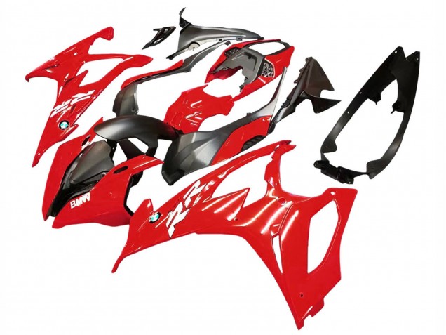 Preisgünstige BMW S1000RR Motorrad Verkleidung Kit 2019-2022 - Rot Schwarz