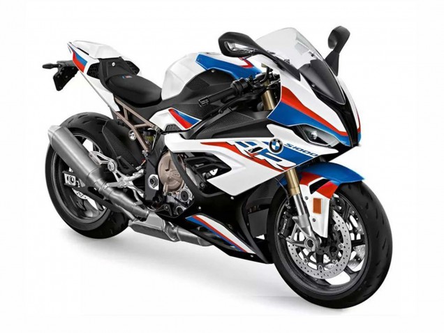 Preisgünstige BMW S1000RR Motorrad Verkleidung 2019-2022 - Weiss Blau Rot