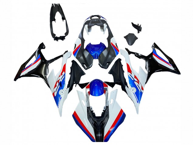 Preisgünstige BMW S1000RR Motorrad Verkleidung 2019-2022 - Weiss Blau Rot