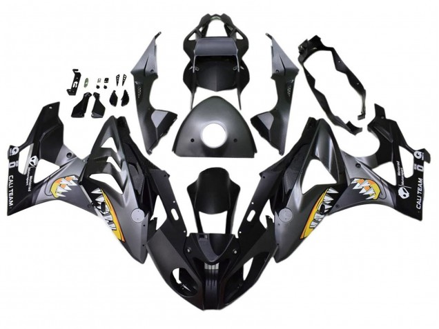 Preisgünstige BMW S1000RR Motorrad Verkleidung 2017-2018 - Grau Schwarz Gelb Hai