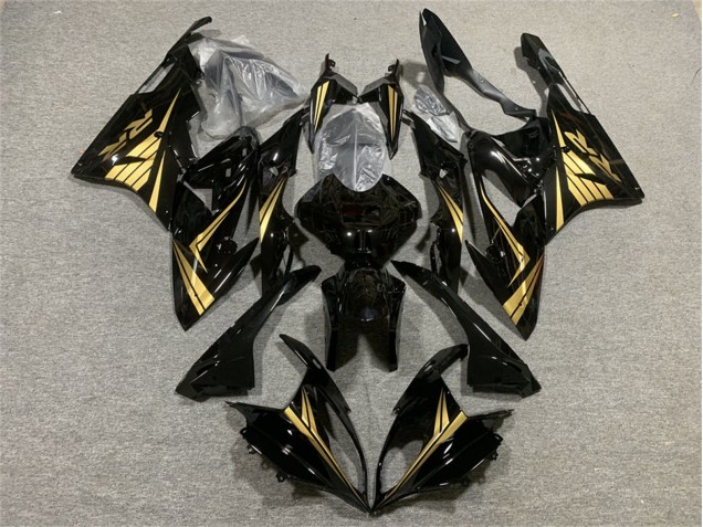 Preisgünstige BMW S1000RR Motorrad Verkleidung 2017-2018 - Gold Glanzendes Schwarz