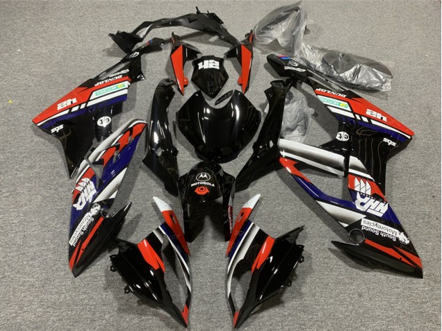 Preisgünstige BMW S1000RR Motorrad Verkleidung 2017-2018 - Rot Blau Glanzendes Schwarz