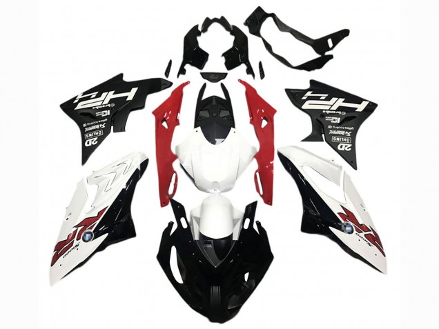 Preisgünstige BMW S1000RR Motorrad Verkleidung 2017-2018 - Weiss Rot Matt Schwarz