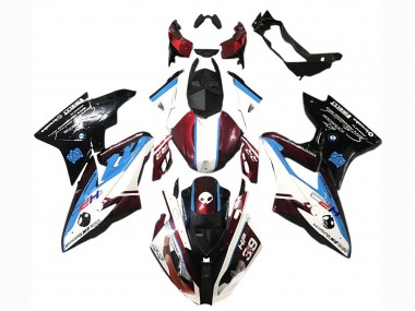 Preisgünstige BMW S1000RR Abs Verkleidungen 2017-2018 - Weiss Blau Rot Glanzendes Schwarz