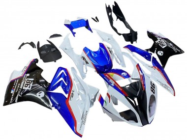 Preisgünstige BMW S1000RR Motorrad Verkleidung 2017-2018 - Weiss Blau Rot Glanzendes Schwarz