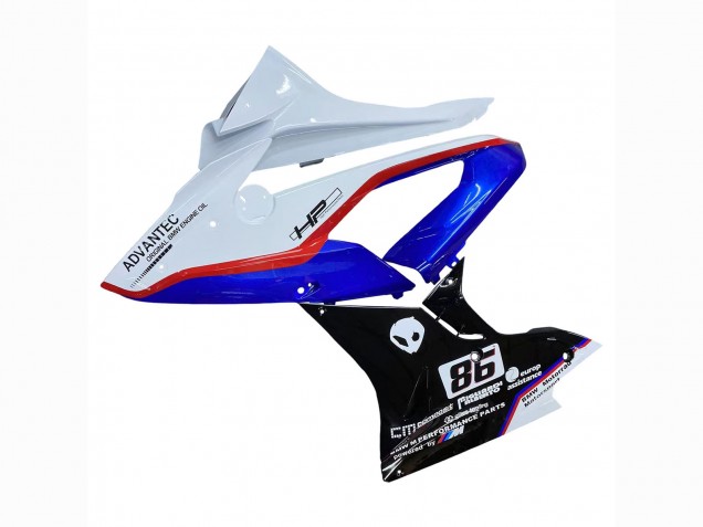 Preisgünstige BMW S1000RR Motorrad Verkleidung 2017-2018 - Weiss Blau Rot Glanzendes Schwarz