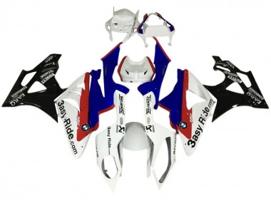 Preisgünstige BMW S1000RR Motorrad Verkleidungen Kit 2017-2018 - Weiss Blau Rot Glanzendes Schwarz