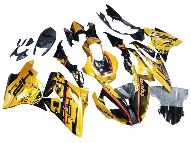 Preisgünstige BMW S1000RR Motorrad Verkleidung 2017-2018 - Gold Schwarz Tyco