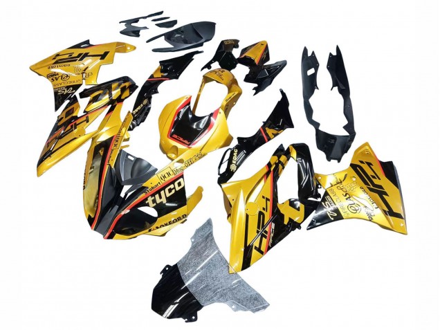 Preisgünstige BMW S1000RR Motorrad Verkleidung 2017-2018 - Gold Schwarz Tyco