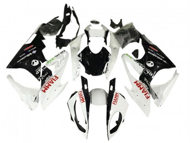 Preisgünstige BMW S1000RR Motorrad Verkleidung 2017-2018 - Weiss Schwarz Fiamm