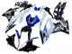 Preisgünstige BMW S1000RR Motorrad Verkleidung Kit 2015-2016 - Weiss Blau Glanzendes Schwarz