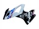 Preisgünstige BMW S1000RR Motorrad Verkleidung Kit 2015-2016 - Weiss Blau Glanzendes Schwarz