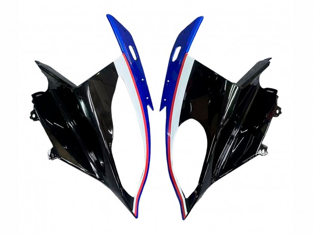 Preisgünstige BMW S1000RR Motorrad Verkleidung Kit 2015-2016 - Weiss Blau Glanzendes Schwarz