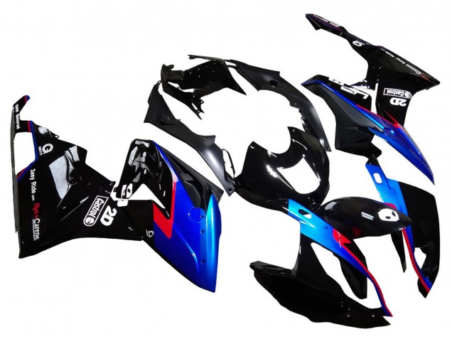 Preisgünstige BMW S1000RR Motorrad Verkleidung 2015-2016 - Rot Blau Schwarz Glanzendes Schwarz