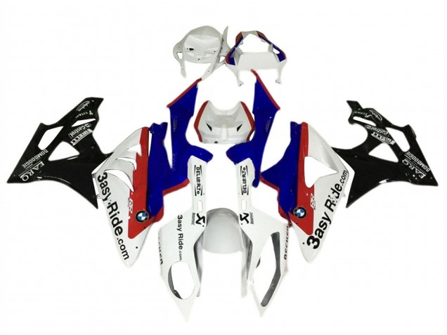 Preisgünstige BMW S1000RR Motorrad Verkleidung 2015-2016 - Weiss Rot Blau Glanzendes Schwarz
