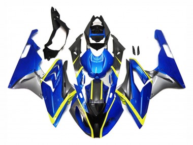 Preisgünstige BMW S1000RR Motorrad Verkleidung 2015-2016 - Silber Gelb Blau