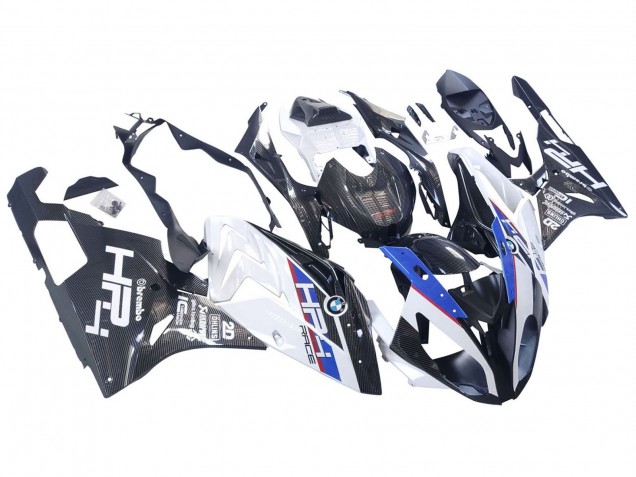 Preisgünstige BMW S1000RR Motorrad Verkleidung 2015-2016 - Weiss Blau Schwarz Carbonfaser